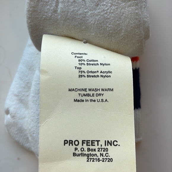 Vintage Pro Feet Men's Over the Calf TUBE SOCK Cotton NEW - Picture 3 of 3